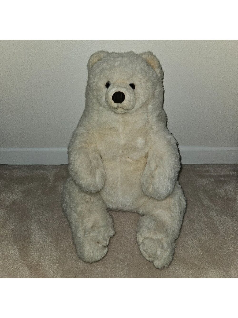 VTG Mervyn's Floppy Friends Polar Bear Plush Big 17" Stuffed Animal Toy